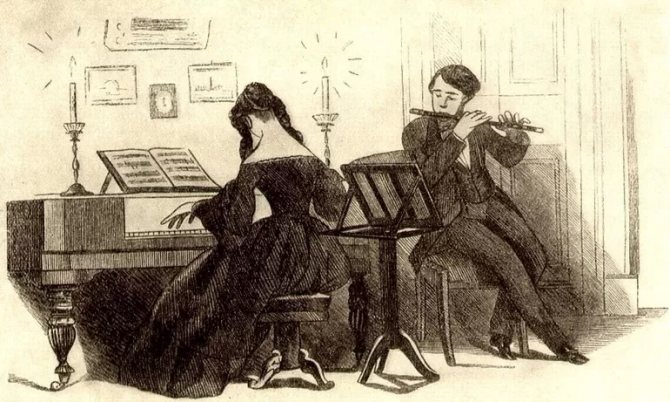 Софья Фамусова играет на фортепиано